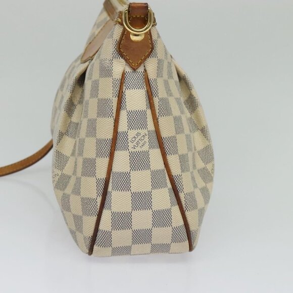 LOUIS VUITTON Damier Azur Siracusa PM Shoulder Bag N41113 LV Auth 119000 - Picture 5 of 16
